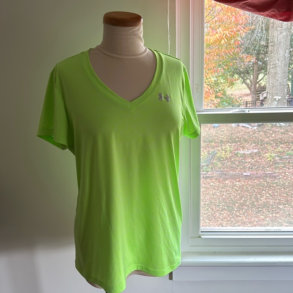 Neon green Under Armour tee